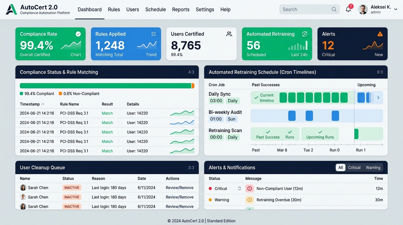 AUTOCERT 2.0: Automated Certification Engine